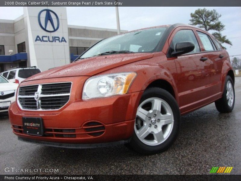 Sunburst Orange Pearl / Dark Slate Gray 2008 Dodge Caliber SXT