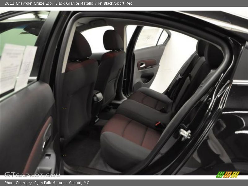 Black Granite Metallic / Jet Black/Sport Red 2012 Chevrolet Cruze Eco