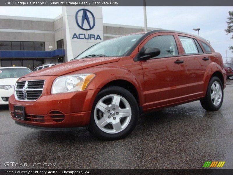 Sunburst Orange Pearl / Dark Slate Gray 2008 Dodge Caliber SXT