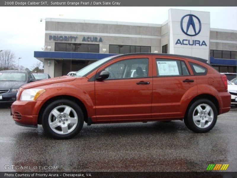 Sunburst Orange Pearl / Dark Slate Gray 2008 Dodge Caliber SXT