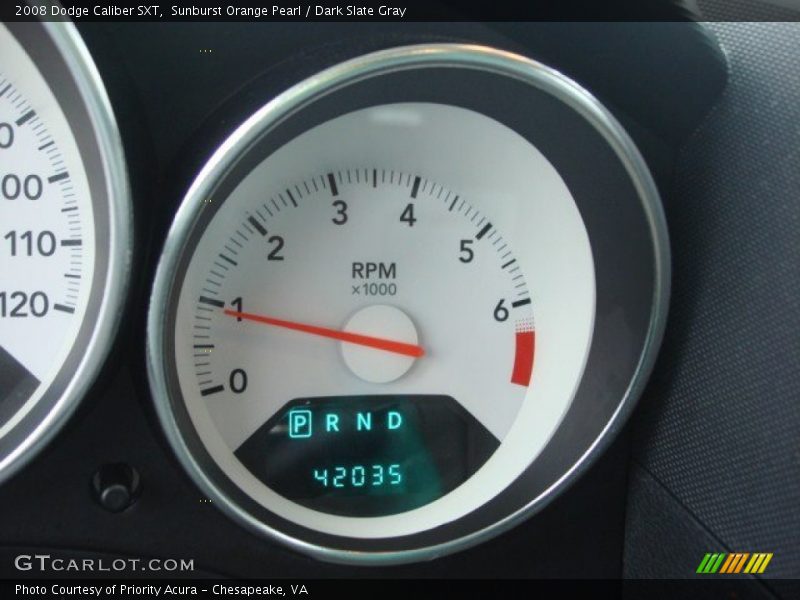 Sunburst Orange Pearl / Dark Slate Gray 2008 Dodge Caliber SXT