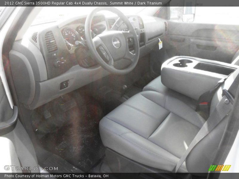 Summit White / Dark Titanium 2012 GMC Sierra 3500HD Regular Cab 4x4 Dually Chassis