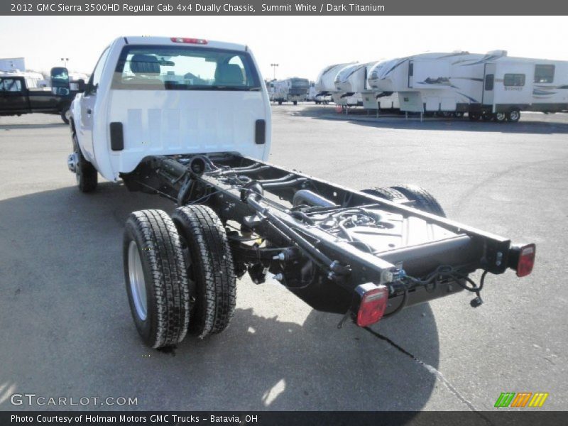 Summit White / Dark Titanium 2012 GMC Sierra 3500HD Regular Cab 4x4 Dually Chassis