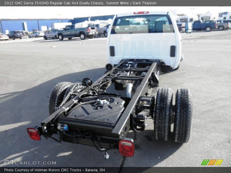 Summit White / Dark Titanium 2012 GMC Sierra 3500HD Regular Cab 4x4 Dually Chassis