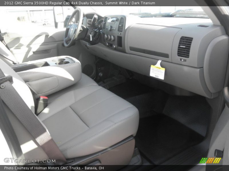Summit White / Dark Titanium 2012 GMC Sierra 3500HD Regular Cab 4x4 Dually Chassis