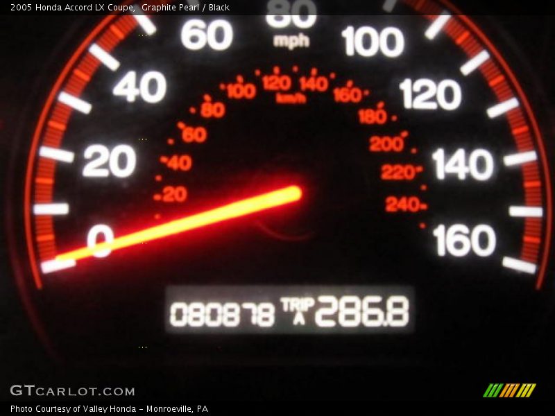 Graphite Pearl / Black 2005 Honda Accord LX Coupe