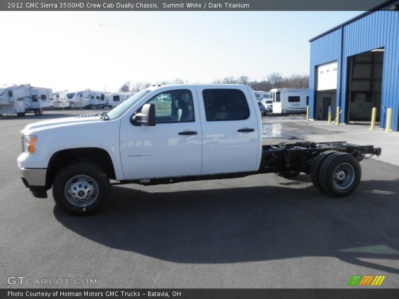 Summit White / Dark Titanium 2012 GMC Sierra 3500HD Crew Cab Dually Chassis
