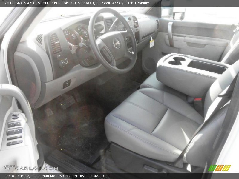 Summit White / Dark Titanium 2012 GMC Sierra 3500HD Crew Cab Dually Chassis