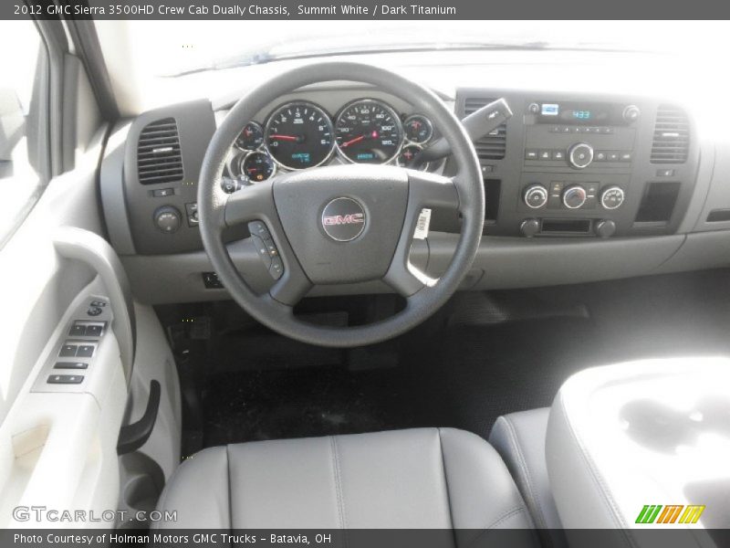 Summit White / Dark Titanium 2012 GMC Sierra 3500HD Crew Cab Dually Chassis