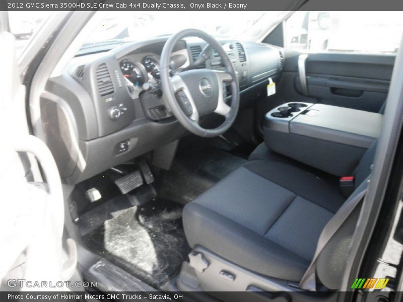 Onyx Black / Ebony 2012 GMC Sierra 3500HD SLE Crew Cab 4x4 Dually Chassis