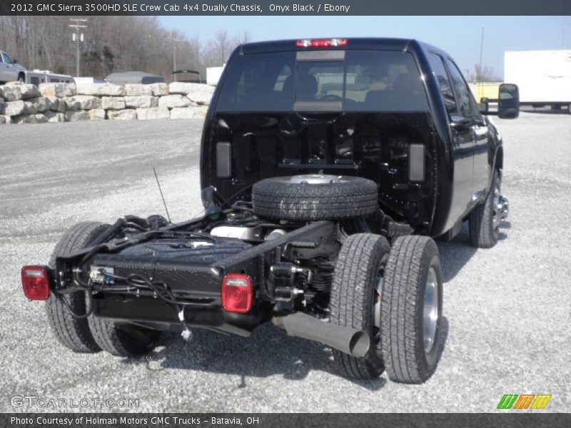 Onyx Black / Ebony 2012 GMC Sierra 3500HD SLE Crew Cab 4x4 Dually Chassis