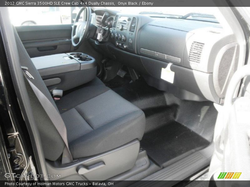Onyx Black / Ebony 2012 GMC Sierra 3500HD SLE Crew Cab 4x4 Dually Chassis