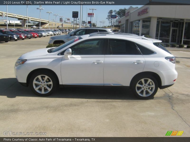 Starfire White Pearl / Light Gray/Espresso Birds-Eye Maple 2010 Lexus RX 350