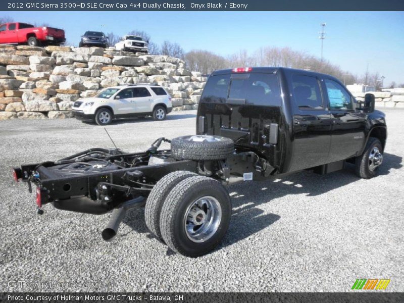 Onyx Black / Ebony 2012 GMC Sierra 3500HD SLE Crew Cab 4x4 Dually Chassis