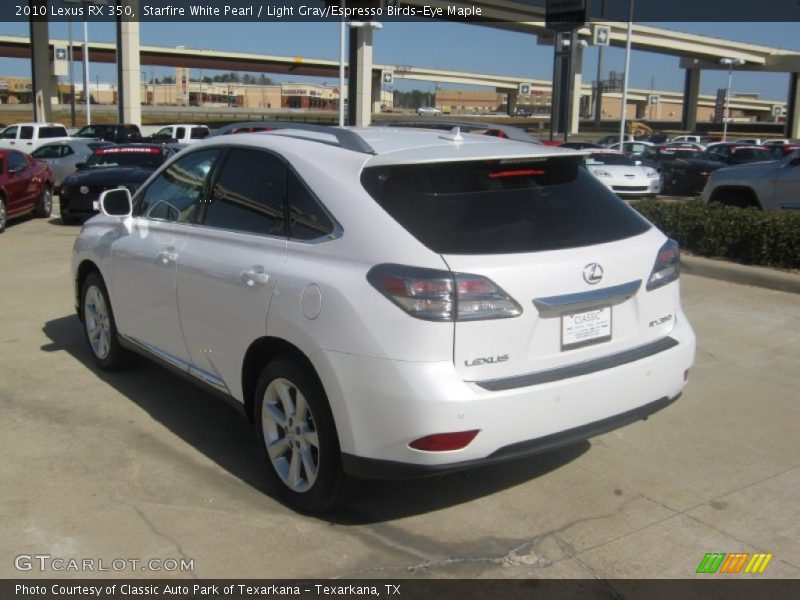 Starfire White Pearl / Light Gray/Espresso Birds-Eye Maple 2010 Lexus RX 350
