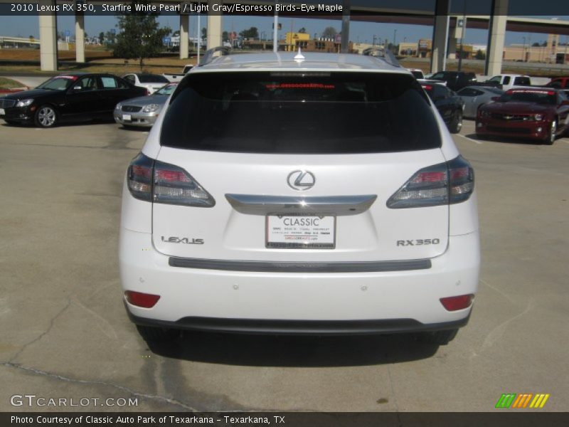 Starfire White Pearl / Light Gray/Espresso Birds-Eye Maple 2010 Lexus RX 350