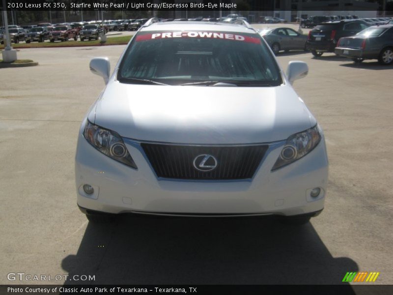 Starfire White Pearl / Light Gray/Espresso Birds-Eye Maple 2010 Lexus RX 350