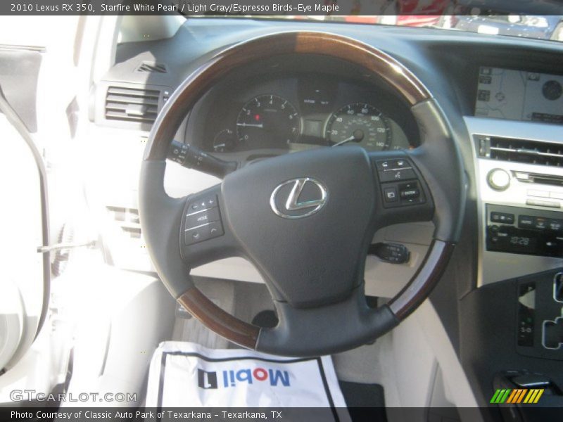 Starfire White Pearl / Light Gray/Espresso Birds-Eye Maple 2010 Lexus RX 350