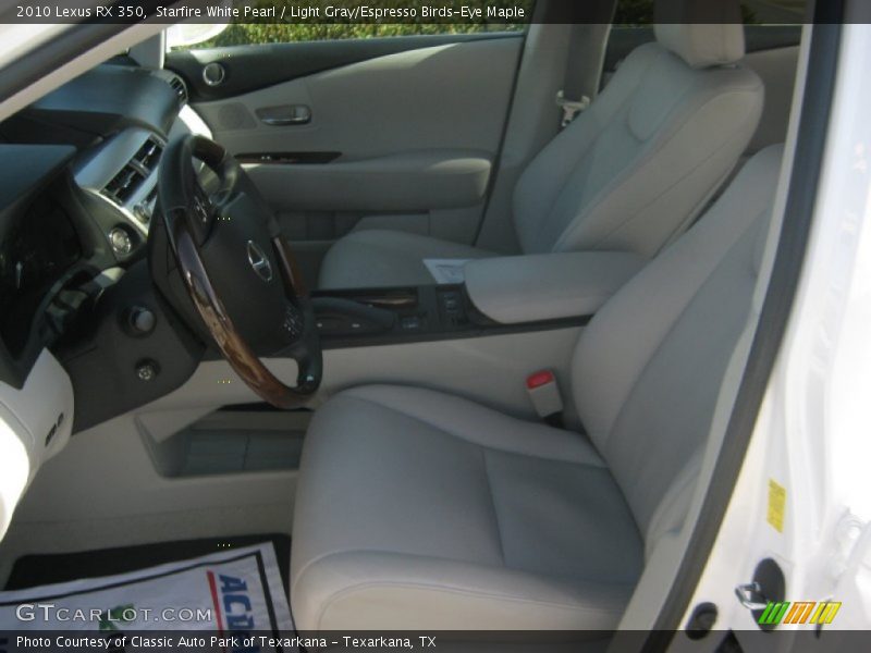 Starfire White Pearl / Light Gray/Espresso Birds-Eye Maple 2010 Lexus RX 350