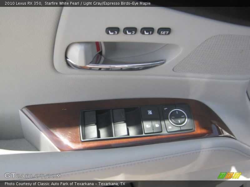 Starfire White Pearl / Light Gray/Espresso Birds-Eye Maple 2010 Lexus RX 350