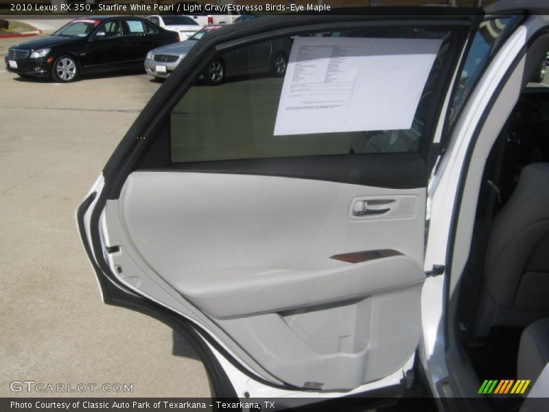 Starfire White Pearl / Light Gray/Espresso Birds-Eye Maple 2010 Lexus RX 350