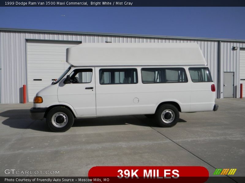 Bright White / Mist Gray 1999 Dodge Ram Van 3500 Maxi Commercial