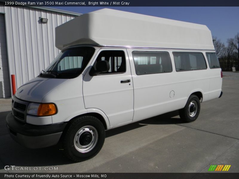 Bright White / Mist Gray 1999 Dodge Ram Van 3500 Maxi Commercial