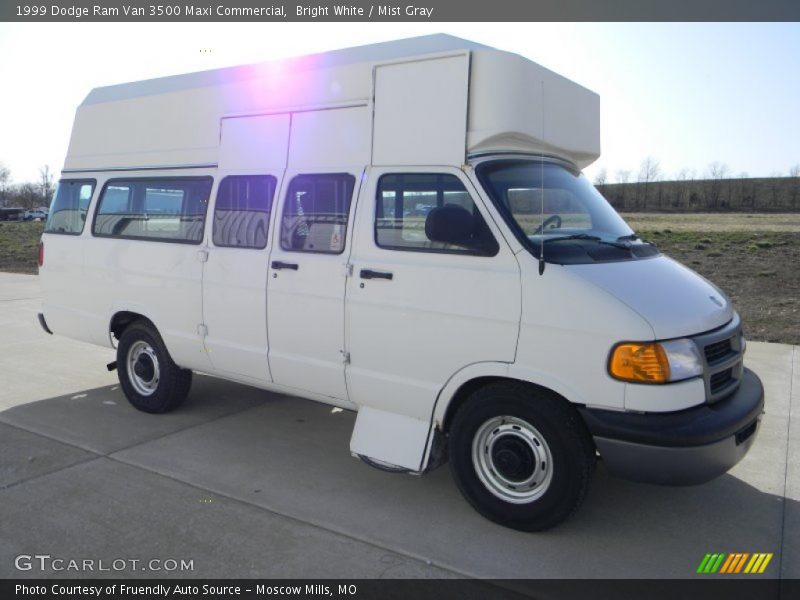 Bright White / Mist Gray 1999 Dodge Ram Van 3500 Maxi Commercial