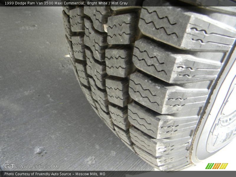 Bright White / Mist Gray 1999 Dodge Ram Van 3500 Maxi Commercial