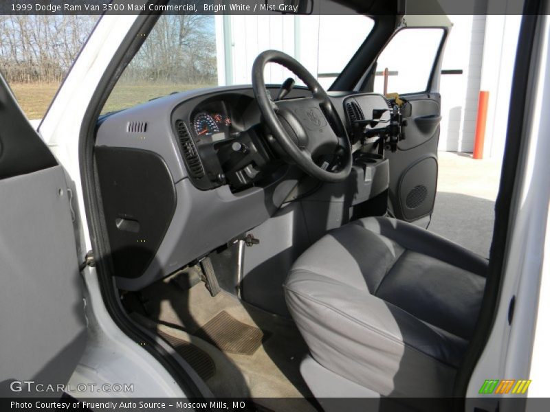 Bright White / Mist Gray 1999 Dodge Ram Van 3500 Maxi Commercial