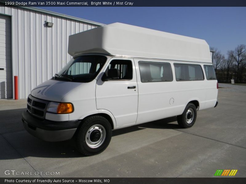 Bright White / Mist Gray 1999 Dodge Ram Van 3500 Maxi Commercial