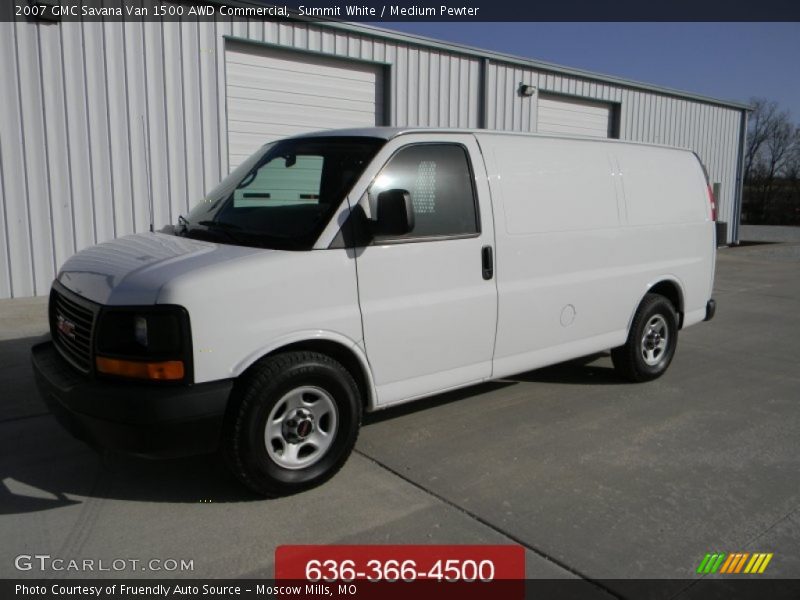 Summit White / Medium Pewter 2007 GMC Savana Van 1500 AWD Commercial