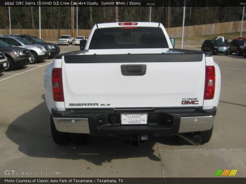 Summit White / Ebony 2012 GMC Sierra 3500HD SLE Crew Cab 4x4 Dually