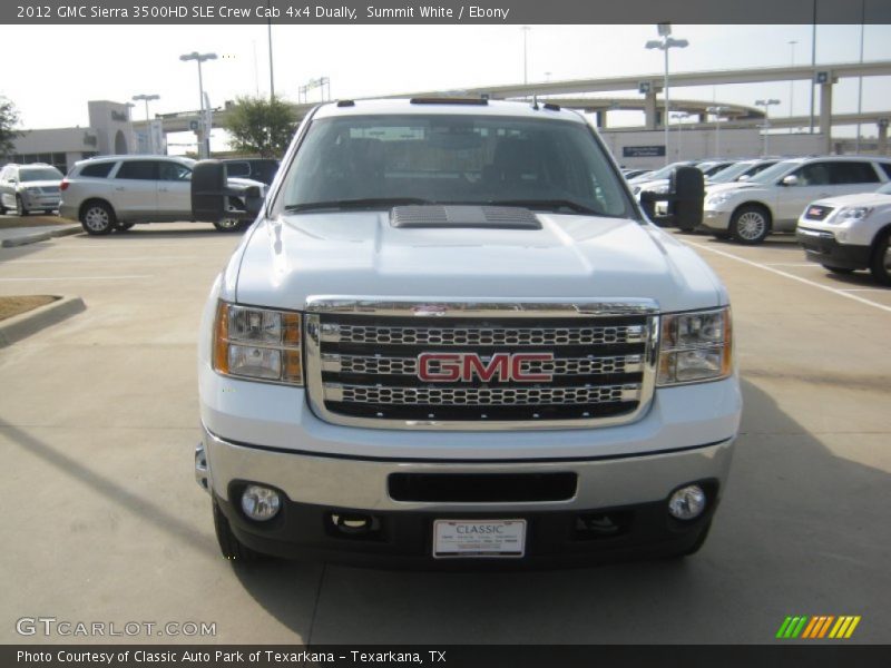 Summit White / Ebony 2012 GMC Sierra 3500HD SLE Crew Cab 4x4 Dually