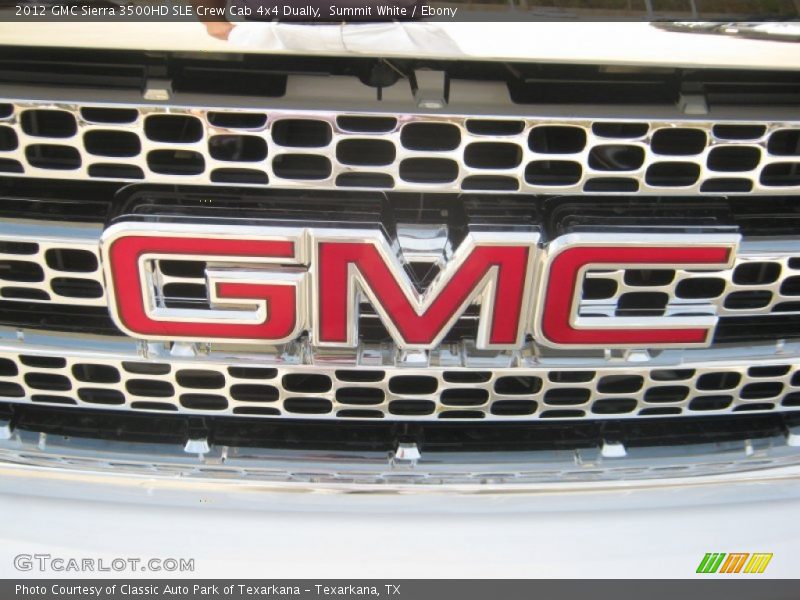 Summit White / Ebony 2012 GMC Sierra 3500HD SLE Crew Cab 4x4 Dually