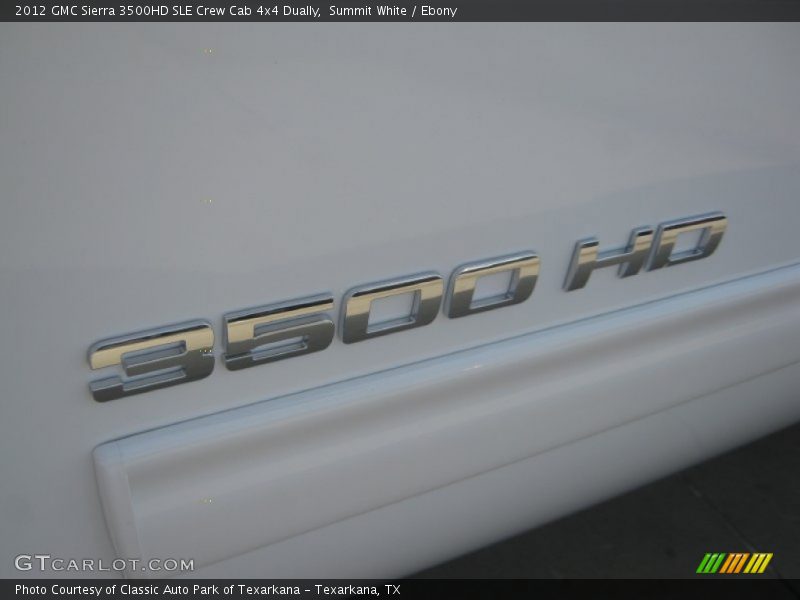 Summit White / Ebony 2012 GMC Sierra 3500HD SLE Crew Cab 4x4 Dually