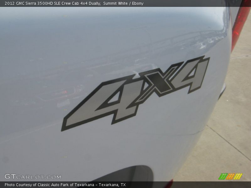 Summit White / Ebony 2012 GMC Sierra 3500HD SLE Crew Cab 4x4 Dually