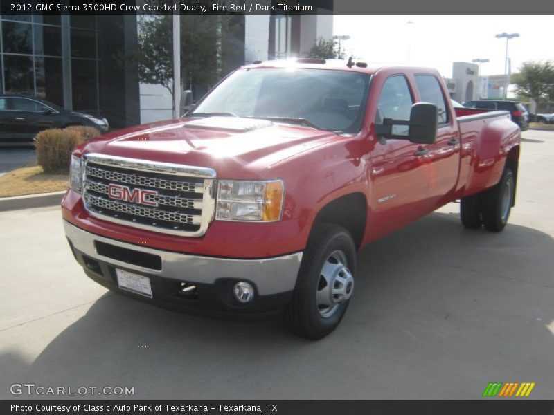 Fire Red / Dark Titanium 2012 GMC Sierra 3500HD Crew Cab 4x4 Dually
