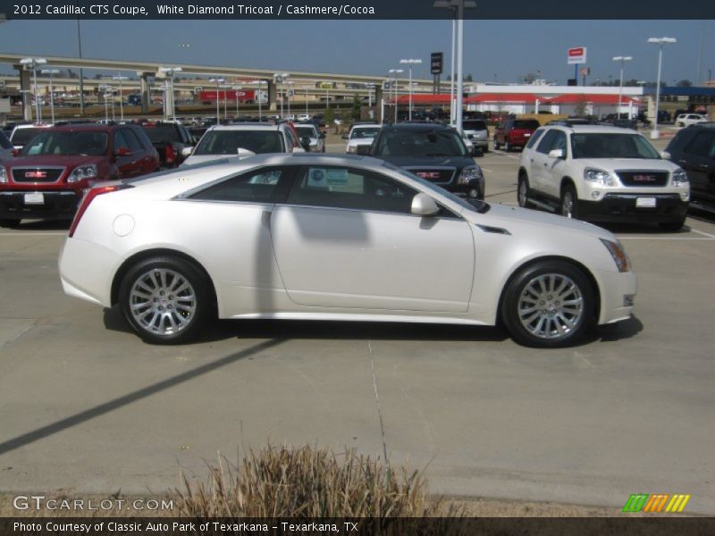 White Diamond Tricoat / Cashmere/Cocoa 2012 Cadillac CTS Coupe