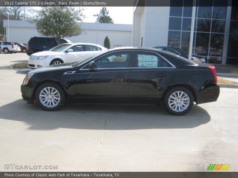 Black Raven / Ebony/Ebony 2012 Cadillac CTS 3.0 Sedan