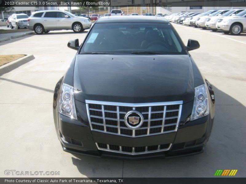 Black Raven / Ebony/Ebony 2012 Cadillac CTS 3.0 Sedan