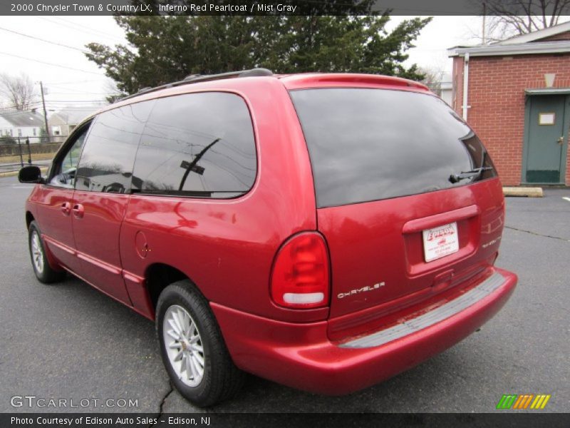 Inferno Red Pearlcoat / Mist Gray 2000 Chrysler Town & Country LX