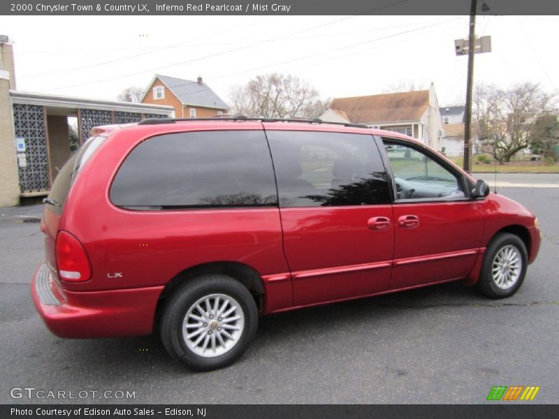Inferno Red Pearlcoat / Mist Gray 2000 Chrysler Town & Country LX