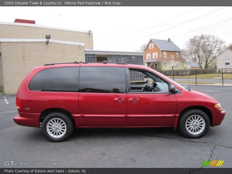 Inferno Red Pearlcoat / Mist Gray 2000 Chrysler Town & Country LX