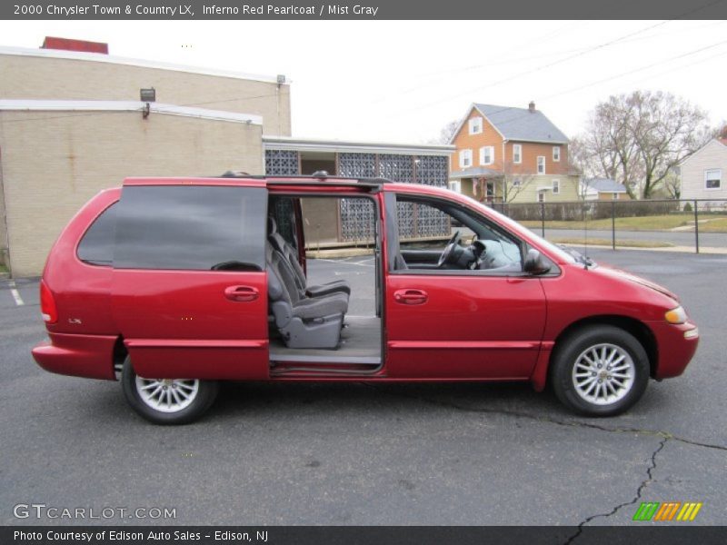 Inferno Red Pearlcoat / Mist Gray 2000 Chrysler Town & Country LX