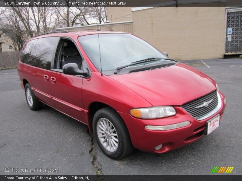 Inferno Red Pearlcoat / Mist Gray 2000 Chrysler Town & Country LX