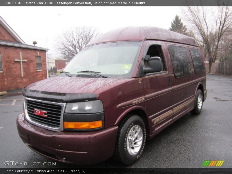 Midnight Red Metallic / Neutral 2003 GMC Savana Van 1500 Passenger Conversion