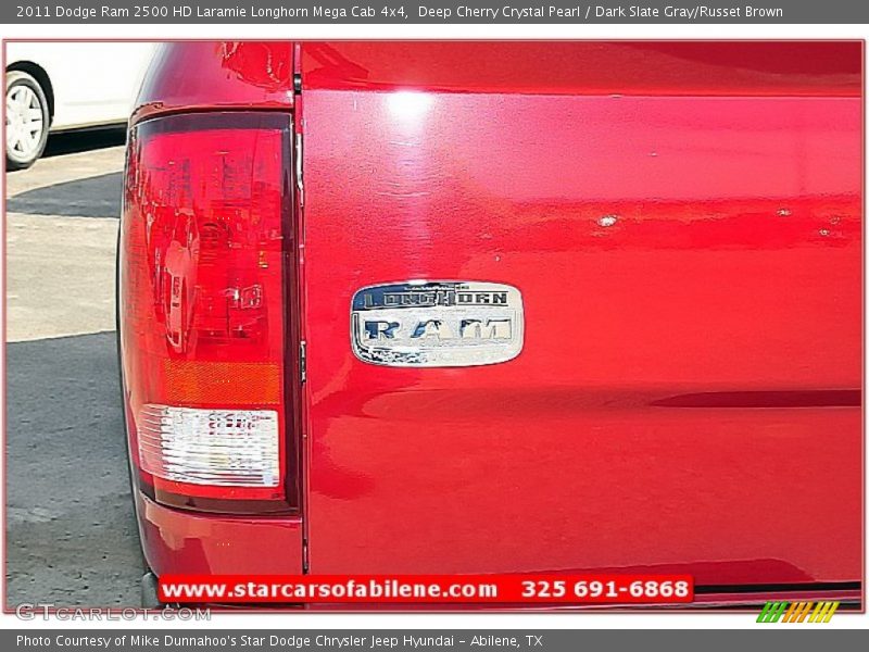 Deep Cherry Crystal Pearl / Dark Slate Gray/Russet Brown 2011 Dodge Ram 2500 HD Laramie Longhorn Mega Cab 4x4
