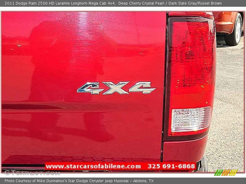 Deep Cherry Crystal Pearl / Dark Slate Gray/Russet Brown 2011 Dodge Ram 2500 HD Laramie Longhorn Mega Cab 4x4