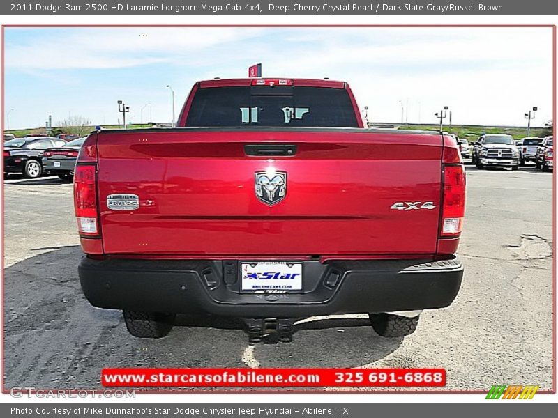 Deep Cherry Crystal Pearl / Dark Slate Gray/Russet Brown 2011 Dodge Ram 2500 HD Laramie Longhorn Mega Cab 4x4